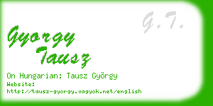 gyorgy tausz business card
